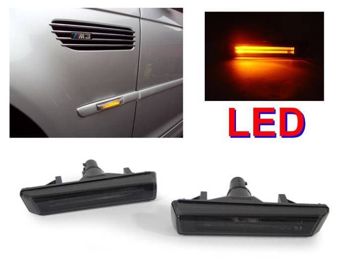 BMW E38 7 Series/E46 M3 Crystal Light Bar Amber Led Smoke DEPO Side Marker