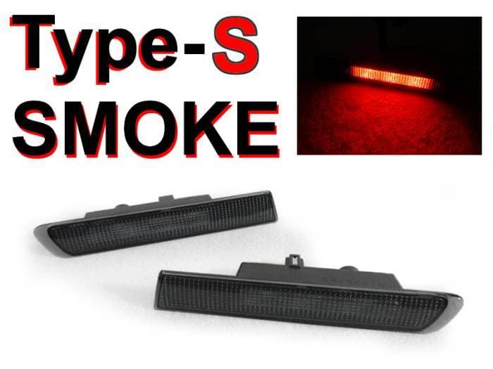 Acura TL Oem Type-S Replica Smoke Rear DEPO Side Marker Light - Red Led