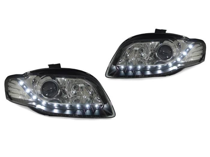 Audi A4 B7 Black Projector R8 Led DEPO Headlight