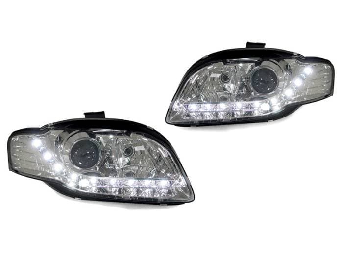 Audi A4 B7 Chrome Projector R8 Led DEPO Headlight