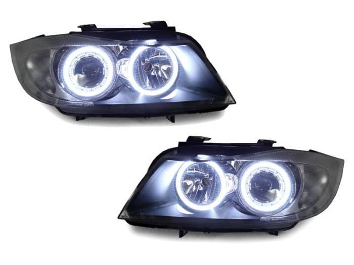 BMW E90/E91 Uhp Led Angel Eye Projector DEPO Headlight + H7 Housing Clear Corner