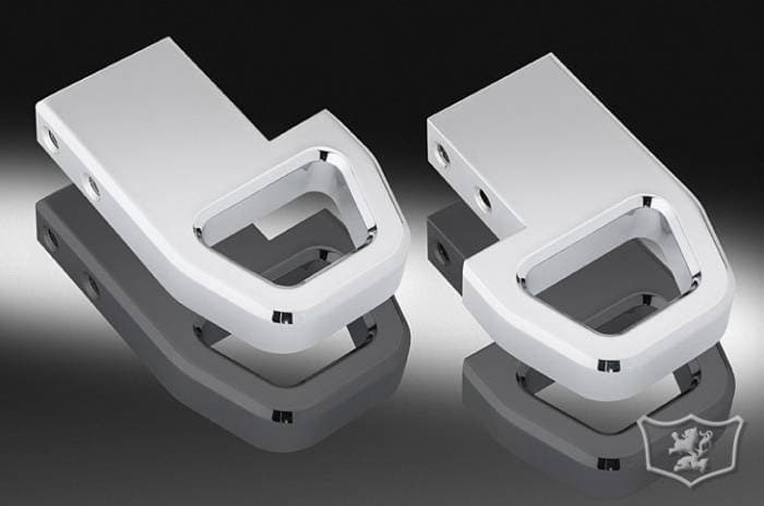 Hummer H2 Defenderworx Front Tow Hooks - Smooth - Set of 2 - Chrome - H2PPC05002