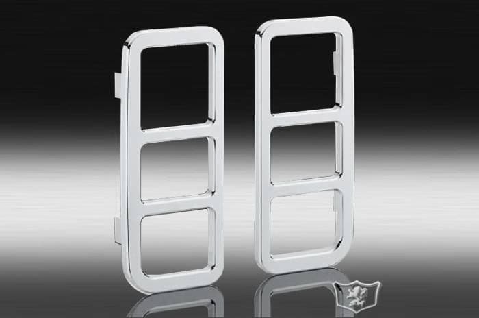 Hummer H2 Defenderworx Taillight Guard - Set of 2 - H2 - Chrome - H2PPC05022