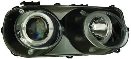 Acura Integra IPCW Headlights - Projector with Rings - Black Housing & Clear Projector - 1 Pair - CWS-107B2