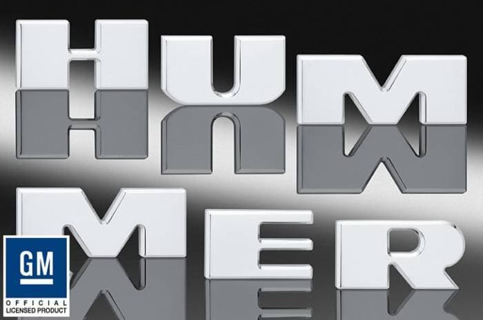 Hummer H2 Defenderworx Bumper Letter Inserts - Set of 6 - Chrome - H2PPC05026