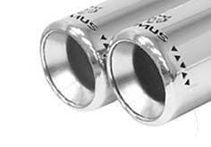 Audi A3 Remus Rear Silencer with Dual Exhaust Tips - Round - 045096 0572F