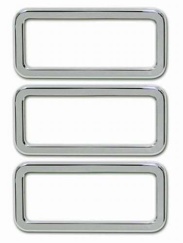 Pro-One Smooth Chrome Billet Logo Surrounds - Set - H30010SC