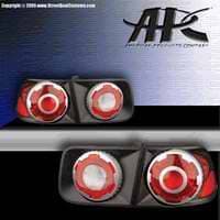 APC 3D Retro Black Taillights - 4PC - 404752TLB