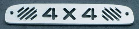 All Sales Third Brake Light Cover - 4X4 Design - Polished - 44008P