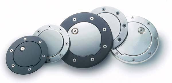 All Sales Billet Fuel Door - Brushed with Lock - 6031L