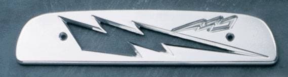 All Sales Third Brake Light Cover - Lightening Bolt Design - Polished - 74002P
