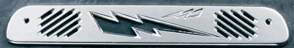 All Sales Third Brake Light Cover - Lightening Bolt Design - Polished - 74008P