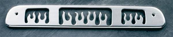 All Sales Third Brake Light Cover - Flame Design - Polished - 74115P