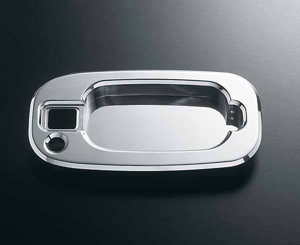 All Sales Chrome Billet Door Bucket Handles - Left and Right Sides with Lock Hole - 906C