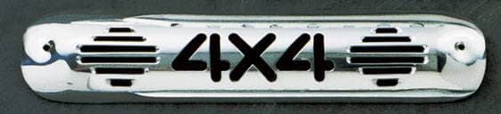 All Sales Third Brake Light Cover - 4X4 Design - Polished - 94014P