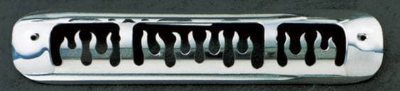 All Sales Third Brake Light Cover - Flame Design - Polished - 94115P