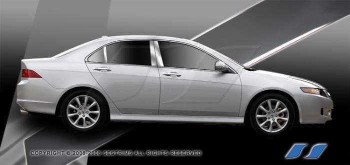 Acura TSX SES Trim Pillar Post - 304 Mirror Shine Stainless Steel - 6PC - P209