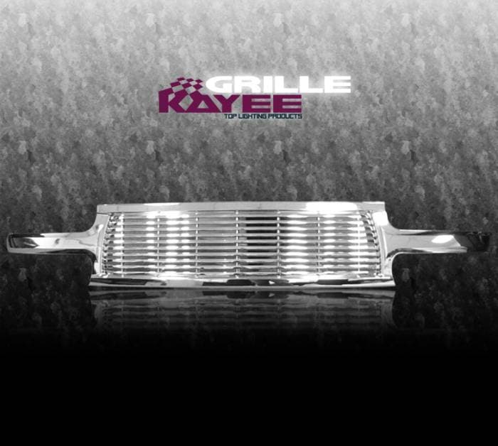 1 Piece Front Replacement Grille - Chrome