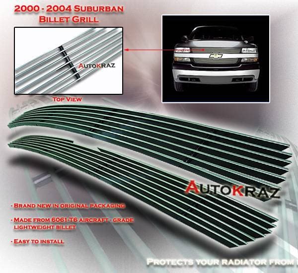 2 Pieces Front Grilles - Chrome