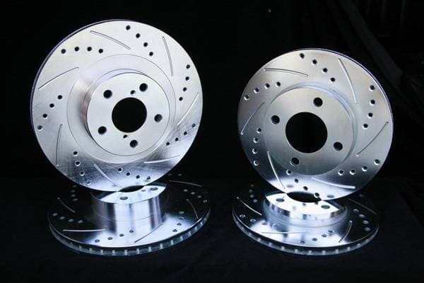 Audi A3 Royalty Rotors Slotted & Cross Drilled Brake Rotors - Rear