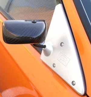 APR Performance Side Mirror - Carbon Fiber - Formula 3 Style - Silver - CB801403S