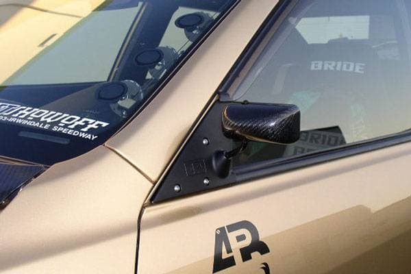 APR Performance Side Mirror - Carbon Fiber - Formula 3 Style - Black - CB330002B