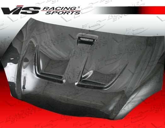 Acura RSX VIS Racing Techno R Black Carbon Fiber Hood - 02ACRSX2DTNR-010C