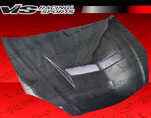 Acura RSX VIS Racing Invader2 Black Carbon Fiber Hood - 02ACRSX2DVS2-010C