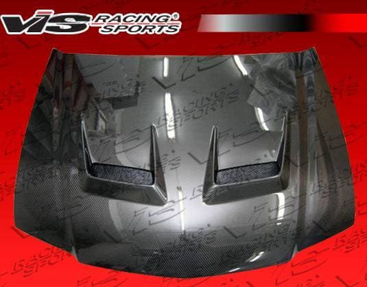 Acura TSX VIS Racing JS Black Carbon Fiber Hood - 04ACTSX4DJS-010C