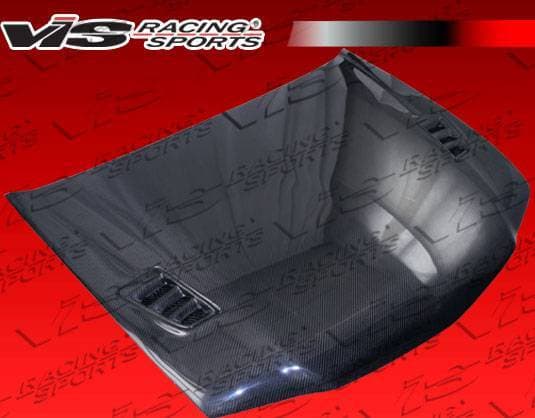 Acura TSX VIS Racing Techno R Black Carbon Fiber Hood - 06ACTSX4DTNR-010C