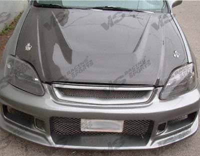 Acura Integra VIS Racing Invader Black Carbon Fiber Hood - 90ACINT2DVS-010C