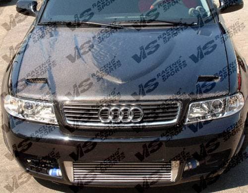 Audi A4 VIS Racing Euro R Black Carbon Fiber Hood - 96AUA44DEUR-010C