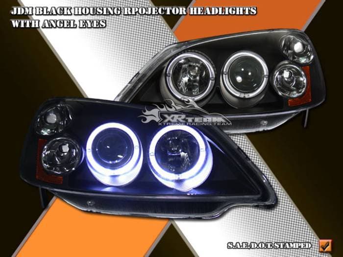 Angel Eyes Black Housing Headlights
