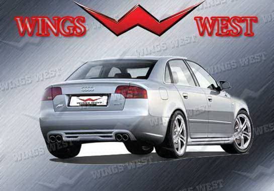 Audi A4 Wings West VIP Rear Lower Skirt - 890934