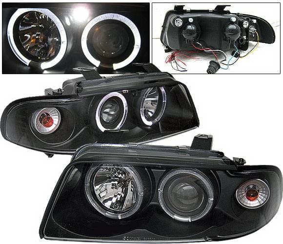 Audi A4 4 Car Option LED Halo Projector Headlights - Black - 1PC - LP-AA495BB-YD