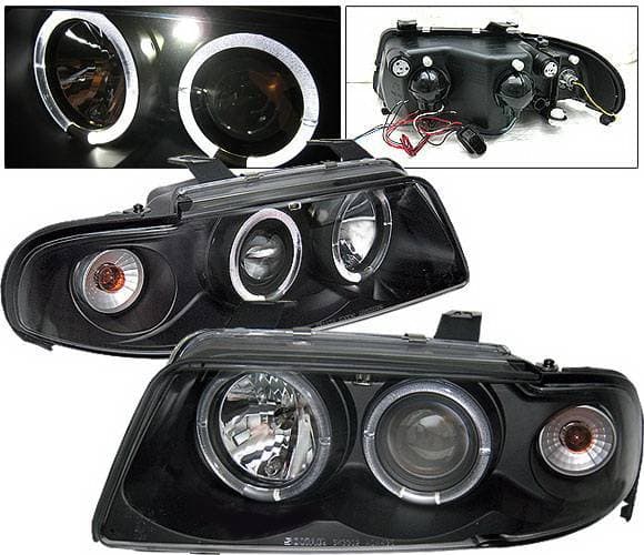 Audi A4 4 Car Option LED Halo Projector Headlights - Black - 1PC - LP-AA499BB-YD