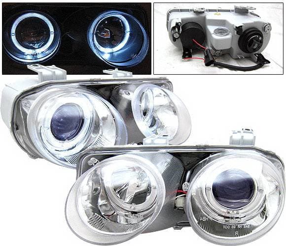 Acura Integra 4 Car Option Dual Halo Projector Headlights - Chrome - LP-AI98CB-YD