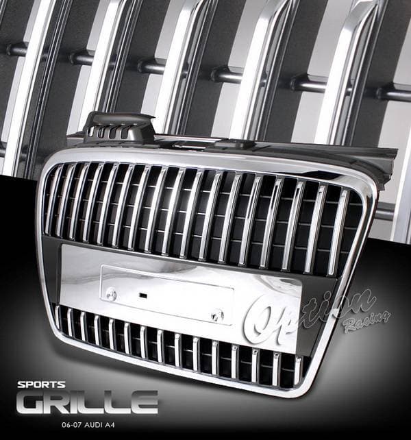 Audi A4 Option Racing Chrome Grille - Chrome - 1PC - 65-11259