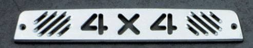 All Sales Third Brake Light Cover - 4X4 Design - Brushed - 44007