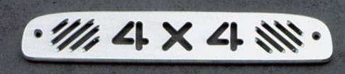 All Sales Third Brake Light Cover - 4X4 Design - Brushed - 44008
