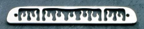 All Sales Third Brake Light Cover - Flame Design - Brushed - 54115