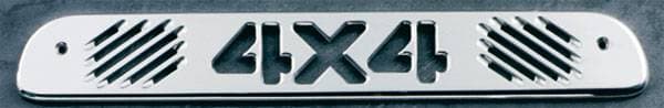 All Sales Third Brake Light Cover - 4X4 Design - Brushed - 74010