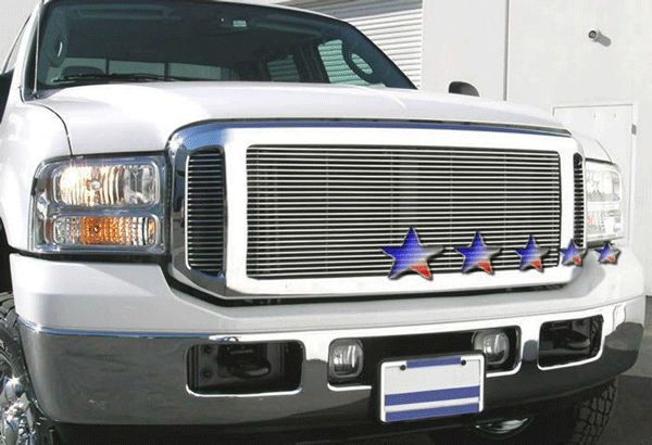 05 06 Ford F 250 F 350  Excursion Stainless Steel Grille require cutting of cent