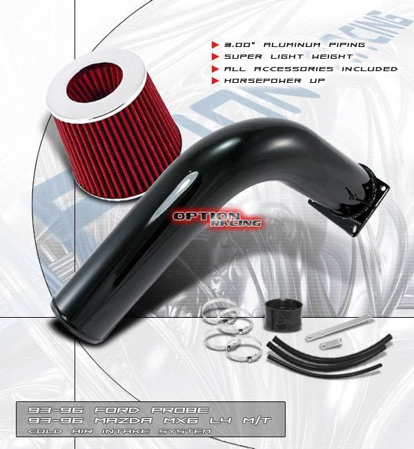 93-96 FORD PROBE/MX6 4-CYL MT SHORT RAM BLACK INTAKE SYSTEM