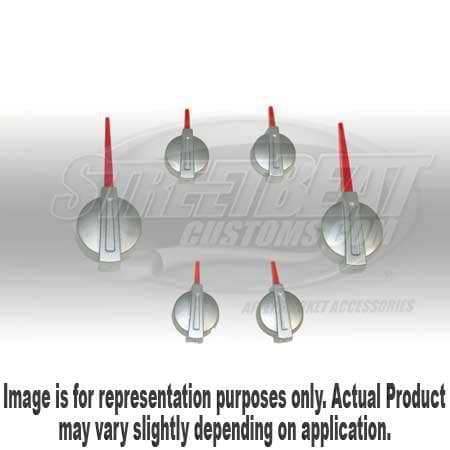 US Speedo 6 Needle Gauge Kit with Satin Hub with Red Needles - NED 042