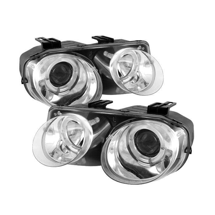 Acura Integra Spyder Projector Headlights - LED Halo - Chrome - 444-AI98-HL-C