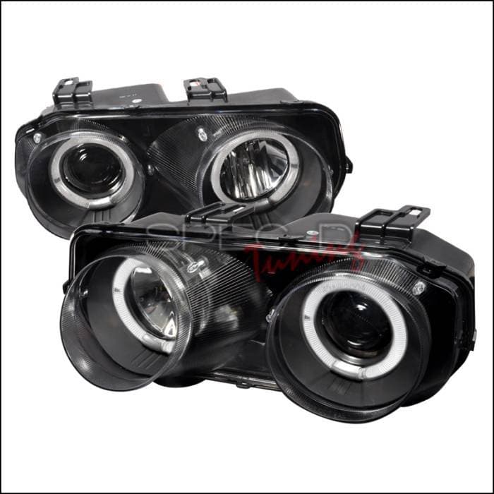 Acura Integra Spec-D Dual Halo Projector Headlights - Black - LHP-INT94JM-WJ