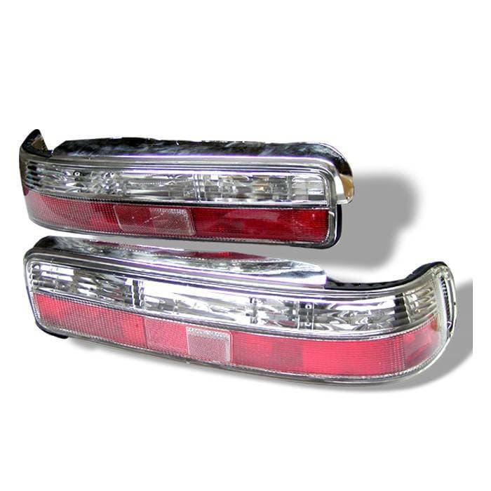 Acura Integra 2DR Spyder Euro Style Taillights - Red Clear - 111-AI90-RC
