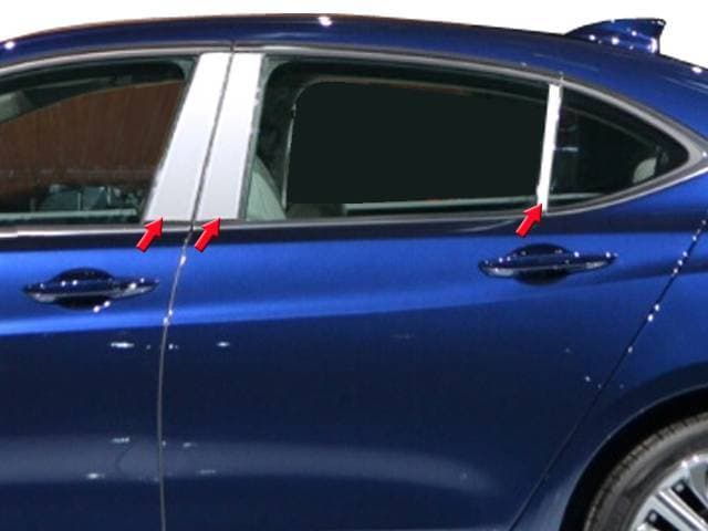 ACURA TLX 4dr QAA Stainless 6pcs Pillar Trim PP15296