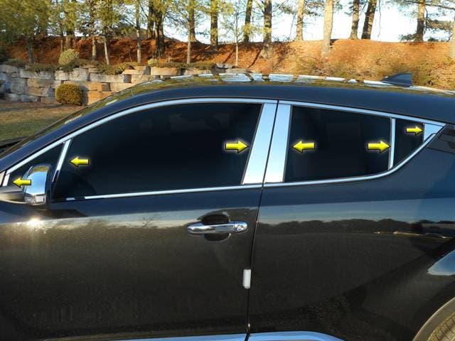 TOYOTA C-HR 4dr QAA Stainless 12pcs Pillar Trim PP18144